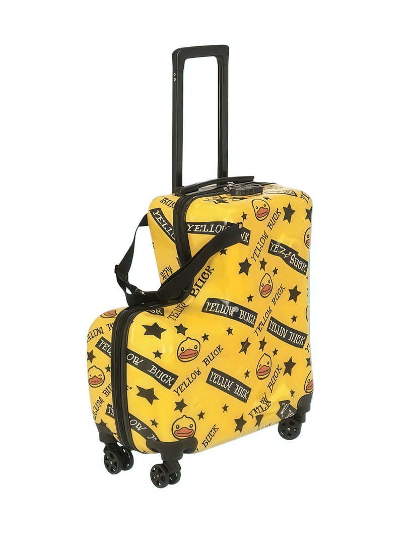 BLOOMING TIME Ride-On Kids Luggage Buffy Duck Yello - Image 1